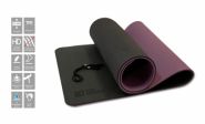Коврик для йоги Original Fit Tools 10 мм двухслойный TPE черно-фиолетовый FT-YGM10-TPE-BPP