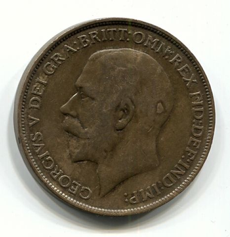 1 пенни 1912 Великобритания