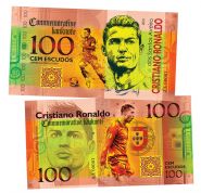 100 cem escudos (эскудо) — Криштиану Роналду (Cristiano Ronaldo. Portugal). Памятная банкнота. UNC
