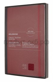 Книжка зап.Moleskine Large натур.кожа Leather линейка красная LCLH31HF1BOX