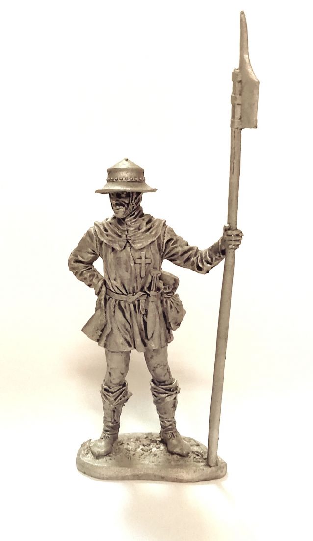 Фигурка Швейцарский пехотинец, 14 век олово