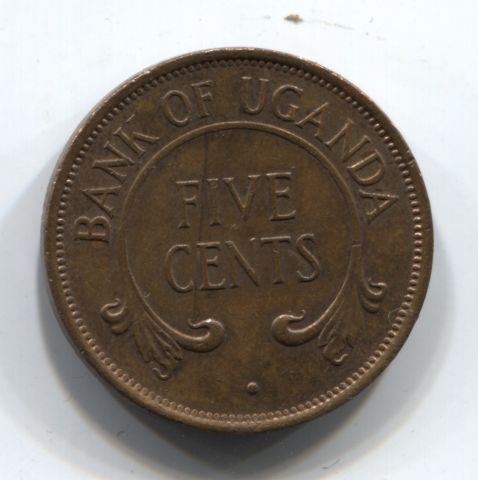 5 центов 1966 Уганда