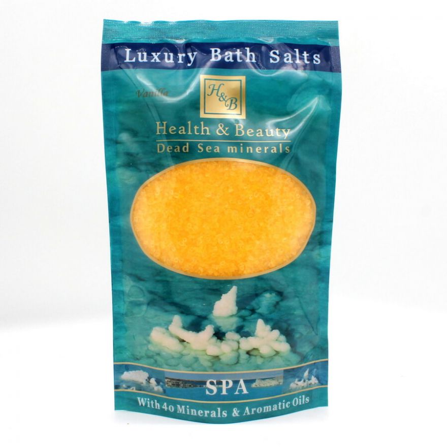Соль Мёртвого моря для ванны жёлтая Ваниль Health & Beauty (Хэлс энд Бьюти) 500 г