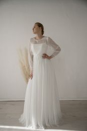 Свадебное платье "Los" с рукавом Т.Каплун
