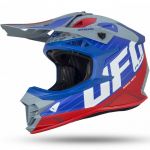 UFO Intrepid Helmet Blue/Grey/Red шлем для мотокросса, сине-красный