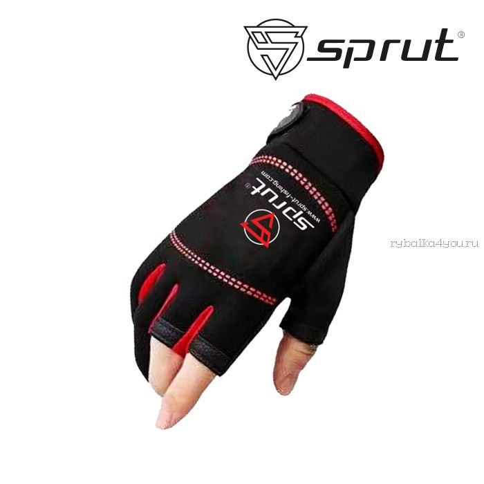 Перчатки Sprut Neoprene Spinning Gloves RED-OS