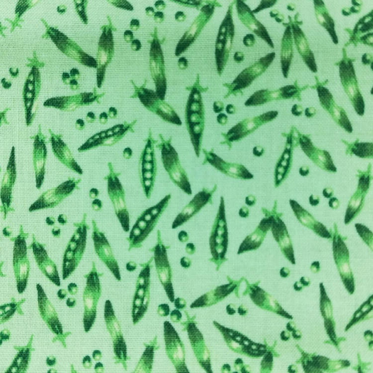 фото Ткань Зеленый горошек MAKOWER UK Великобритания отрез 50 см х 55 см 1023