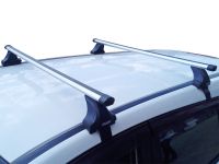 Багажник на крышу Nissan Juke, Атлант, аэродинамические дуги Эконом, опора Е