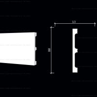 Вставки из дюрополимера в плинтус скрытого монтажа цена за 1 м/п. 80 мм