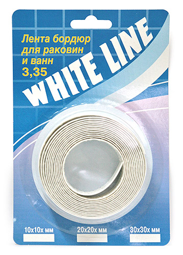 лента-бордюр для ванны WHITE LINE 20*20 3,35м самокл.