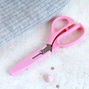 Инструменты для куклоделия - Ножницы портновские, розовые 21 см.