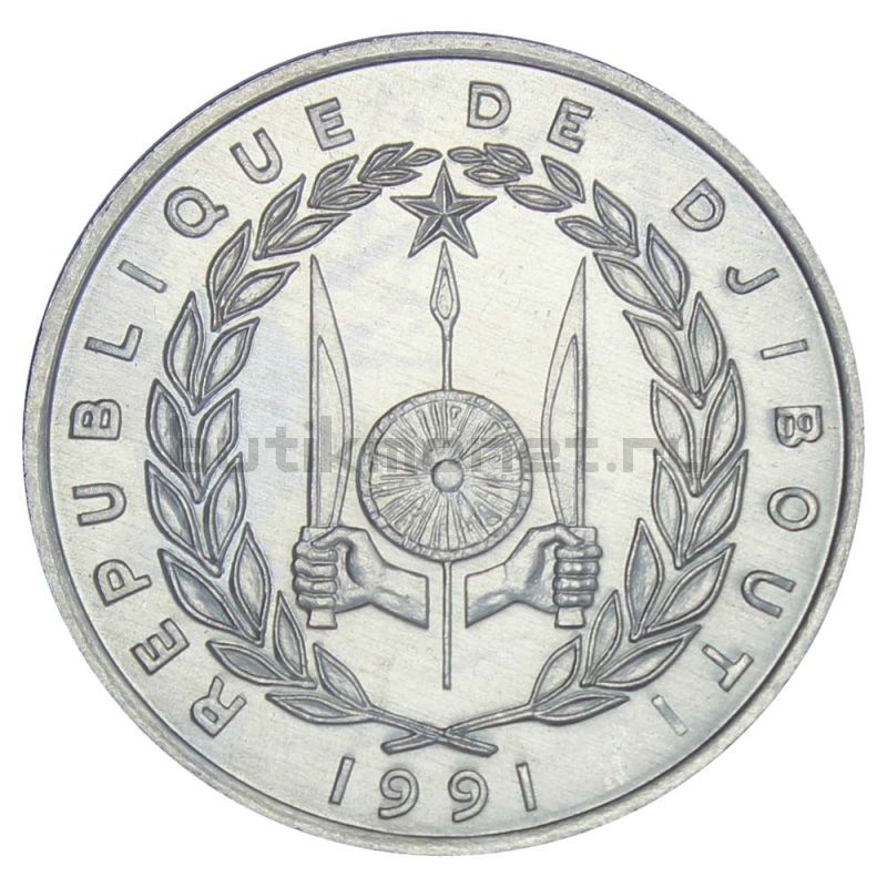 5 франков 1991 Джибути