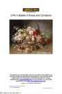 2745 A Basket of Roses and Carnations