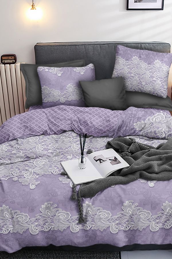 Бязь 2-х спальный [фиолетовый] Павлина Ажур постельное белье