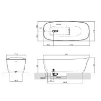 Отдельностоящая ванна Antonio Lupi Dafne Dafne схема 5