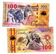 100 cien pesetas - Spain. Corrida. (Коррида.Испания).UNC Oz ЯМ