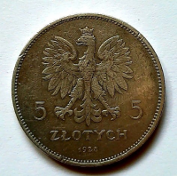 5 злотых 1928 Польша XF Редкость