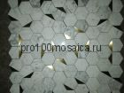PRIMA. Мраморная мозаика с латунными вставками,  размер, мм: 325*300*8 (ORRO Mosaic)