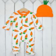 КД317/1-И Комплект детский (комбинезон морковка+шапка оранжевая)