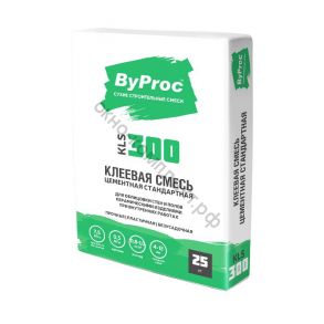 ByProc Клей цементный стандартный для плитки KLS-300, 25 кг, шт код:062739