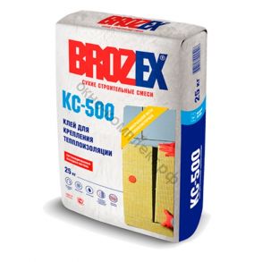 Brozex КС-500 клеевая смесь для приклеивания теплоизоляции, 25кг, шт код:073332