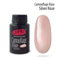 Камуфлирующая каучуковая для гель-лака PNB UV/LED Camouflage Base Silver Rose, 30 мл