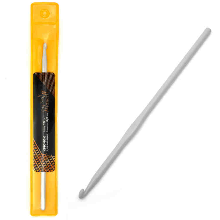 фото Крючок для вязания Maxwell Gold без ручки, металл со специальным покрытием 15 см 4,5 мм