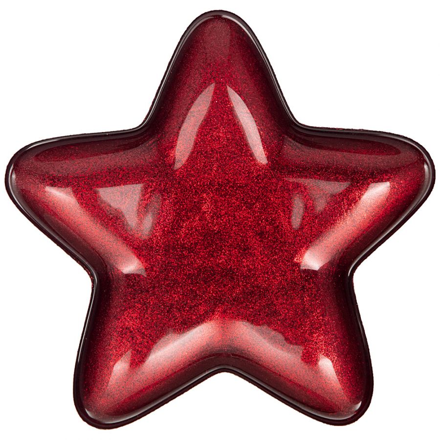 Блюдо "Star" red shiny 17х17 см