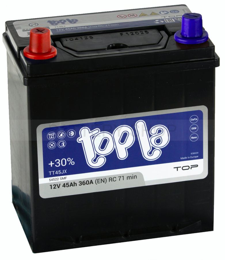 Topla TOP JIS 45Ah 360А B19R