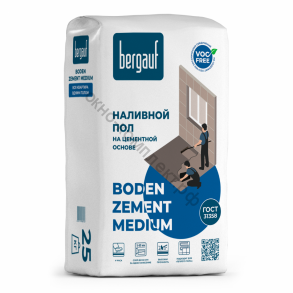 Bergauf Boden Zement Medium наливной цементный пол, быстротвердеющий, 25 кг, шт код:011926