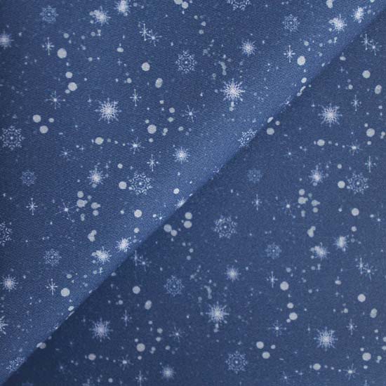 Хлопок снежинки и созвездия на синем 50х37 см  limit