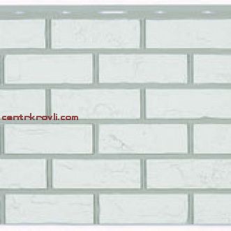 Фасадная панель Nailite  "Hand-Laid Brick"Белый кирпич / Colonial White