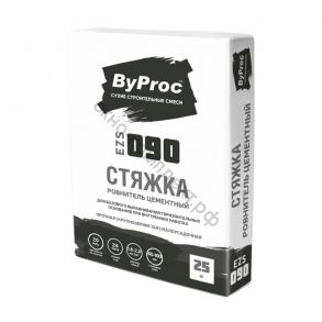 ByProc Стяжка. Ровнитель для пола на цементной основе EZS-090, 25 кг, шт код:061229