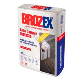 Brozex KSB-17 W Клеевая смесь для блоков из ячеистого бетона МОРОЗОСТОЙКИЙ, 25кг, шт код: 036070
