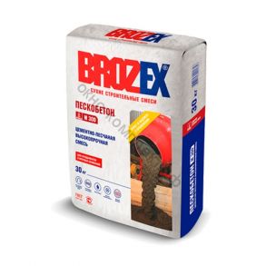Brozex ПЕСКОБЕТОН М-300 Кладочная цементно-песчаная смесь, 30кг, шт код:087084