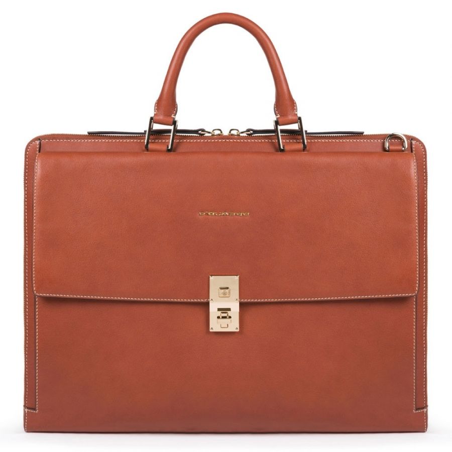 Женская кожаная сумка для ноутбука Piquadro CA5511DF/CU коричневая