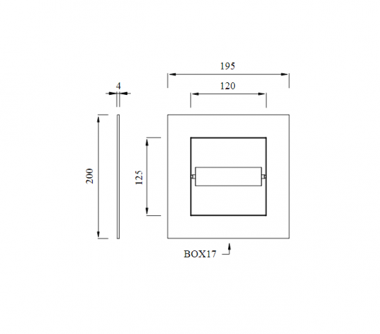 Встроенный держатель для туалетной бумаги Cea Design STEM POR 01 схема 2