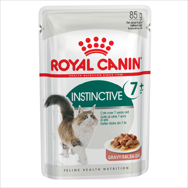 Влажный корм для пожилых кошек Royal Canin Instinctive +7 кусочки в соусе