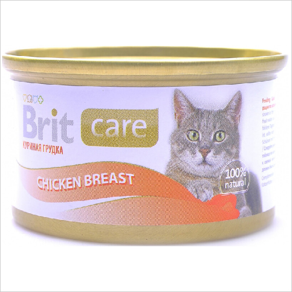 Влажный корм для кошек Brit Care с куриной грудкой