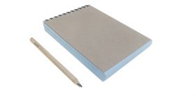 Скетчбук с цветным блоком Небесным. 200 листов с плотной обложкой, А5. Плотность 60 гр. Позволяет рисовать на весу.