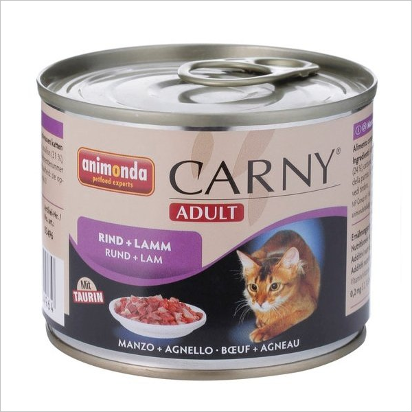 Влажный корм для кошек Animonda Carny с говядиной и ягненком