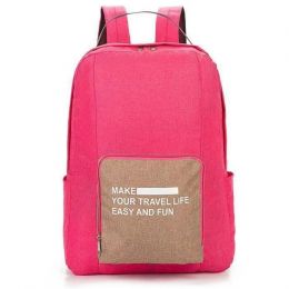Рюкзак складной (Folding Travel Bag Backpack), цвет Розовый