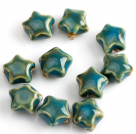 фото Бусина Звезда керамика с глазурью 17 мм Разные цвета XN045
