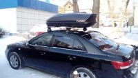 Багажник на крышу Hyundai Sonata NF, Атлант, крыловидные аэродуги