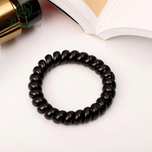 Резинка для волос "Пружинка" черная 5 см