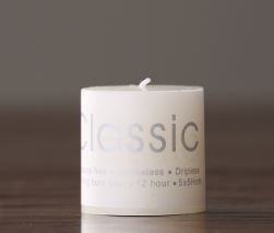 Свеча декоративная "Classic", стержневая,  белая, 5 х 5 см