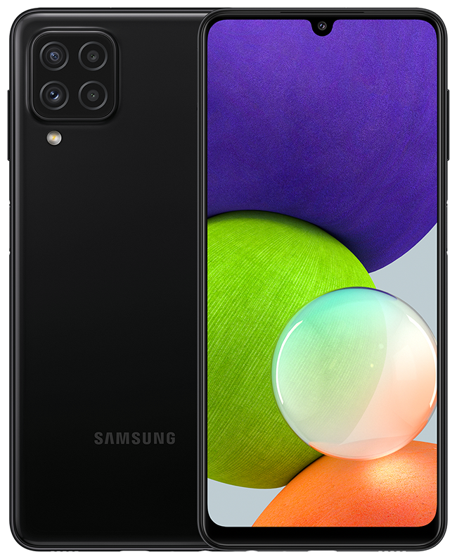 Смартфон Samsung Galaxy A22 4/64 ГБ Чёрный