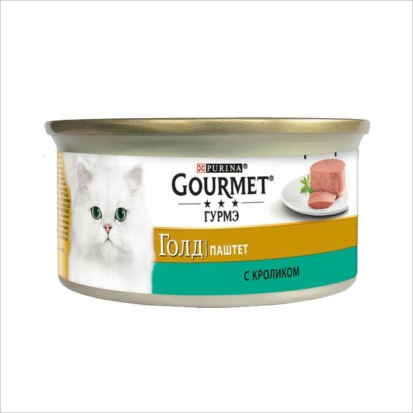 Влажный корм для кошек Gourmet Gold паштет с кроликом