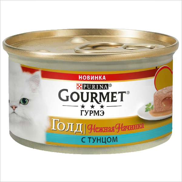Влажный корм для кошек Gourmet Gold нежная начинка с тунцом