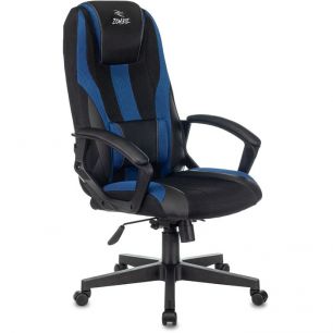 Игровое кресло Zombie 9 BLUE, экокожа/ткань, цвет черный/синий